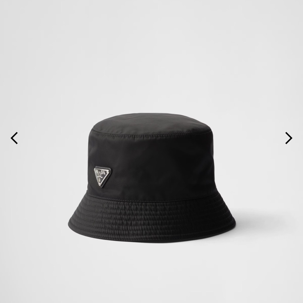 Prada Unisex Re-Nylon Black Bucket Hat size L